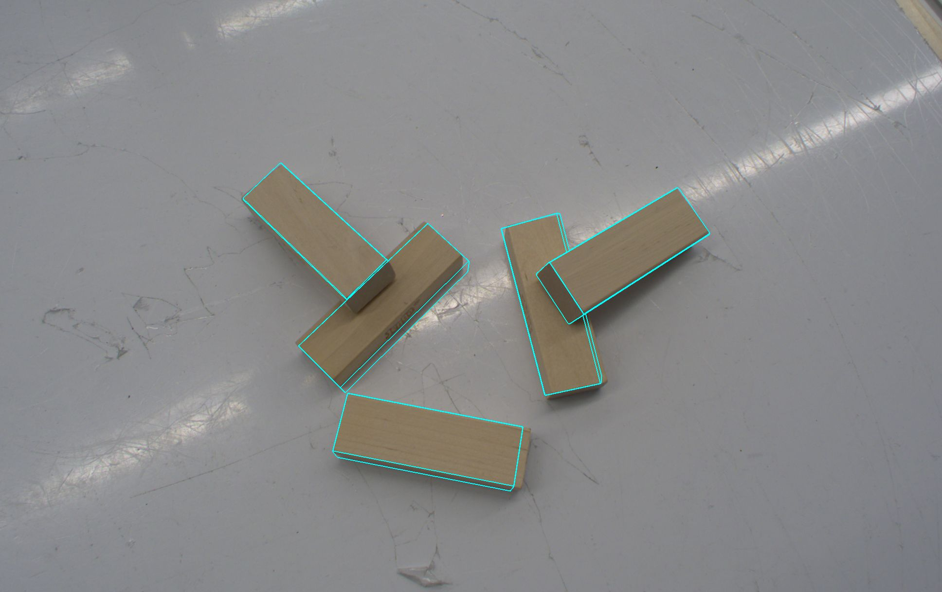 Overlapping blocks with detection of all blocks