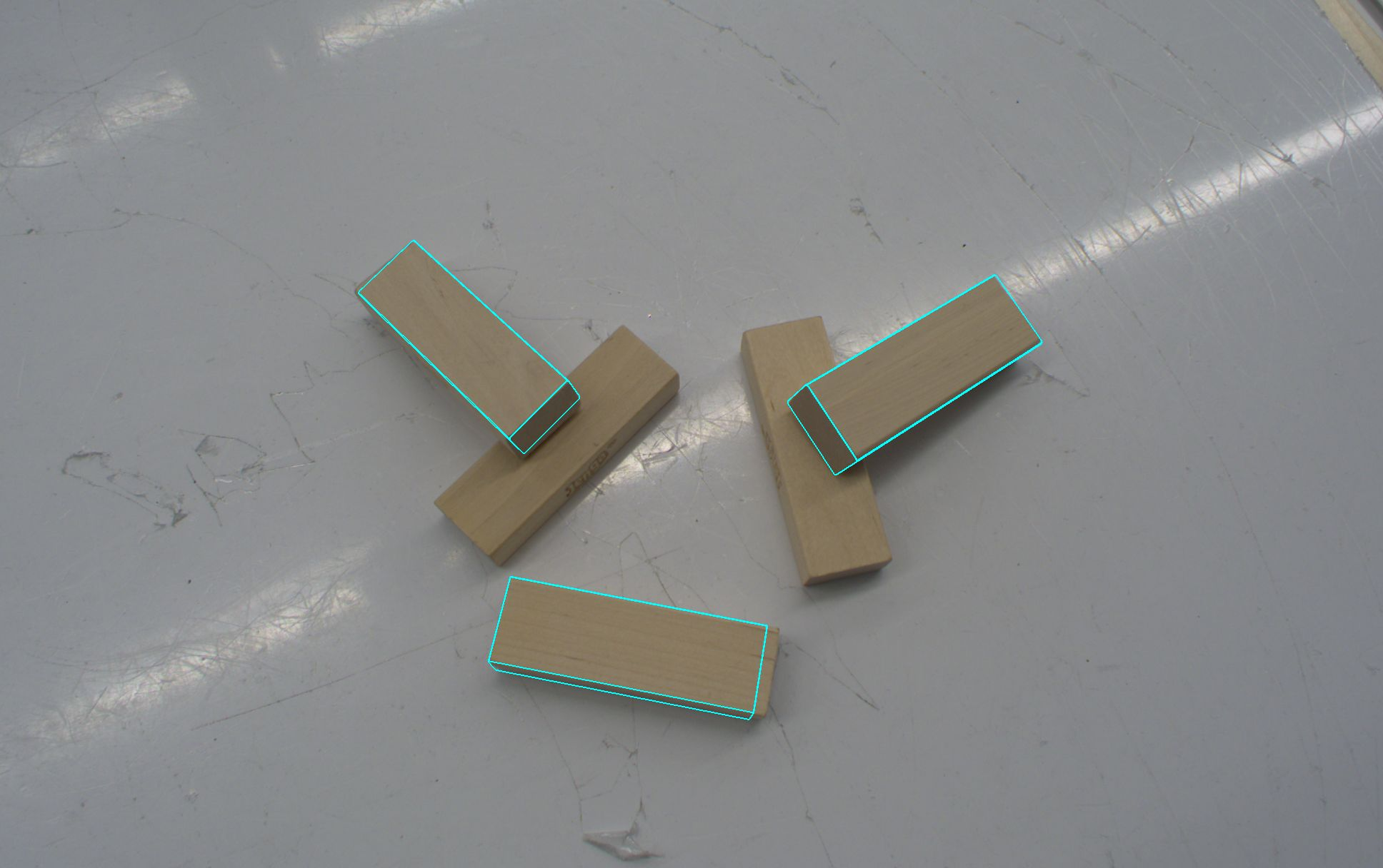 Overlapping blocks with detection of all blocks, but the blocks underneath