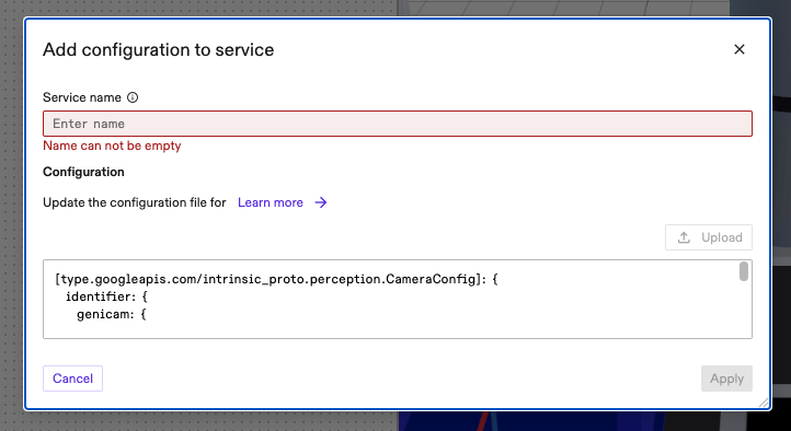 Configure new service