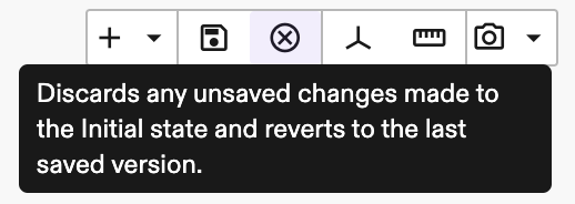 Discard chagngs toolbar option