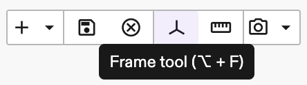 Frame tool button