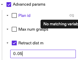 Enter retract distance