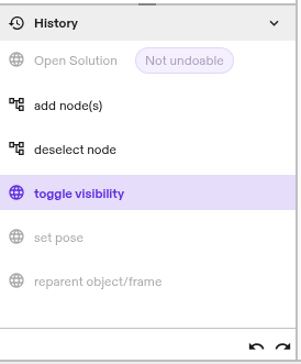 History panel undo