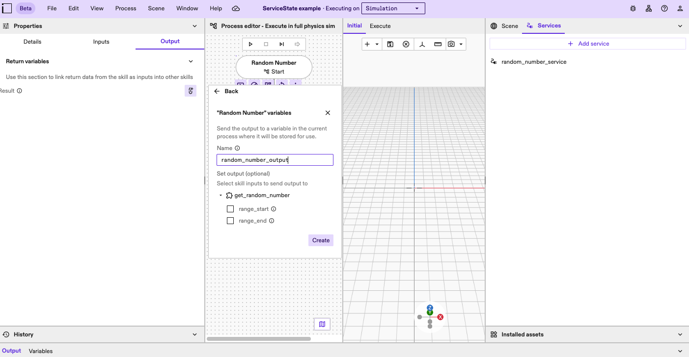 Link output from get_random_number skill