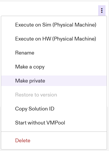 Make solution private