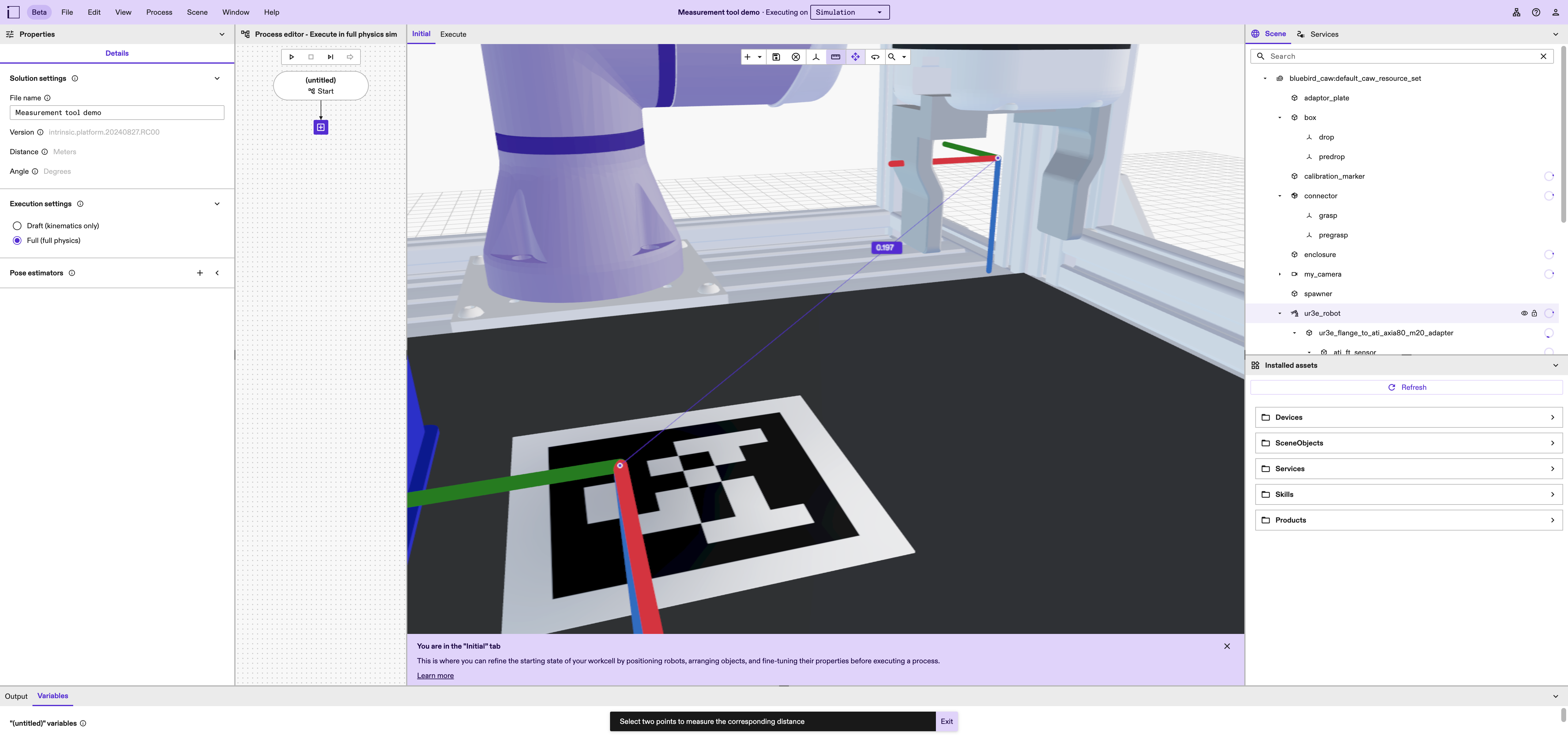 Measure between frames
