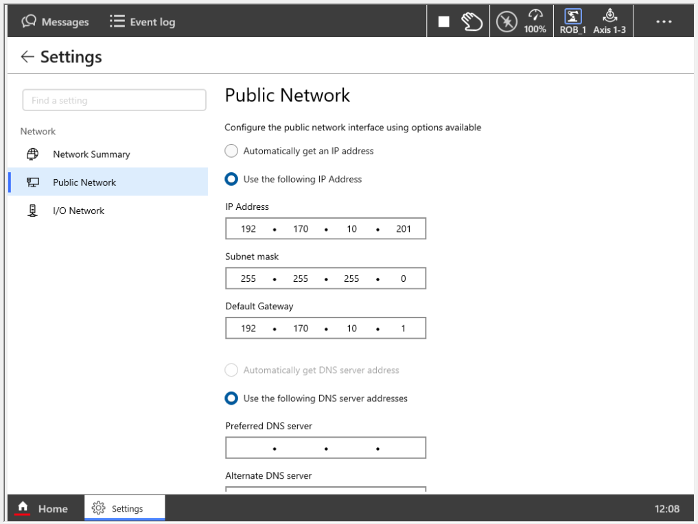 Teach pendant robot IP