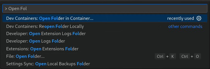 Command palette preview