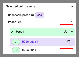 Reachability results actions