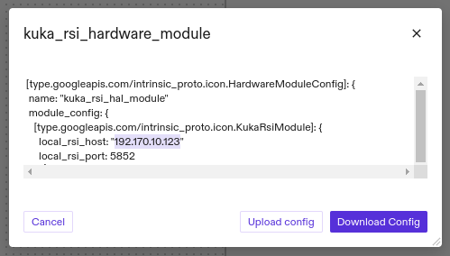 Replace RTPC IP in configuration file