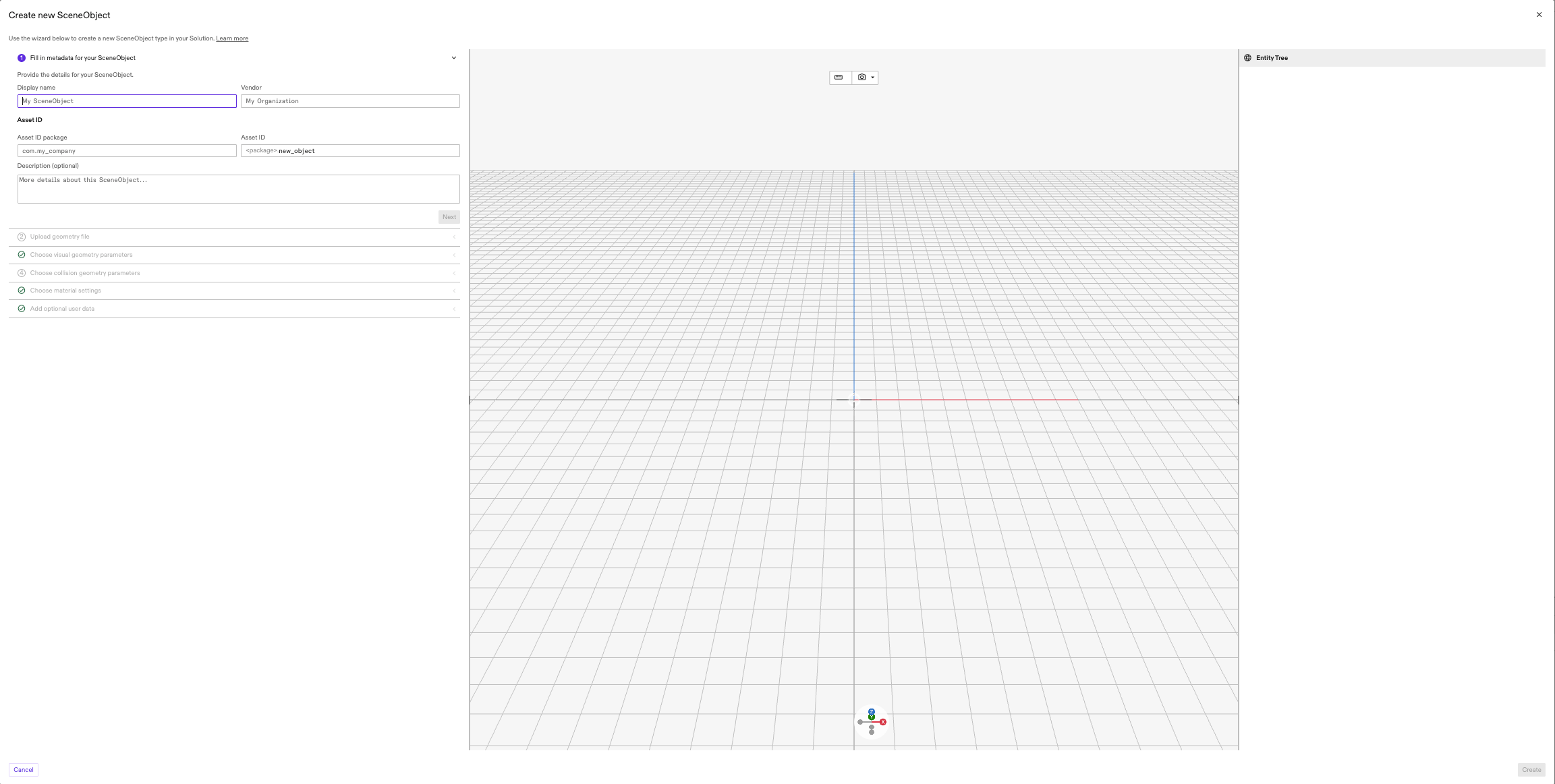 Import settings dialog