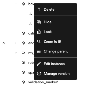 Option to update version in context menu